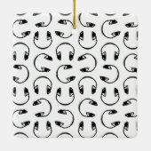 Headphones Music Print CUSTOM BACKGROUND COLOR Keramikornament (Rückseite)