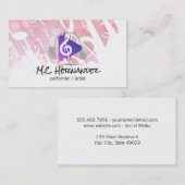 Headphones | Musical Note | Play Button Visitenkarte (Vorne/Hinten)