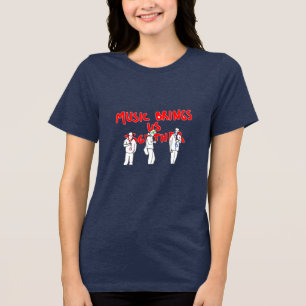 "Headphones On, World Off Anti-Social Music Lover Tri-Blend Shirt