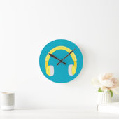 Headphones Runde Wanduhr (Zuhause)