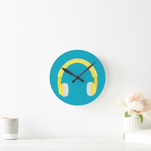 Headphones Runde Wanduhr (Zuhause)