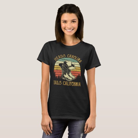 Heads Carolina Tail California Western Cowgirl Cou T-Shirt (Vorne ganz)