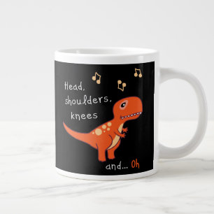 Heads Schulter Knees TRex Dinosaur Cartoon Spaß Jumbo-Tasse