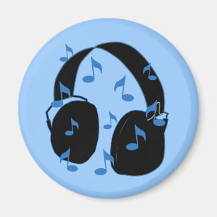 Headset mit Musical Notes for Baby in Blue Magnet