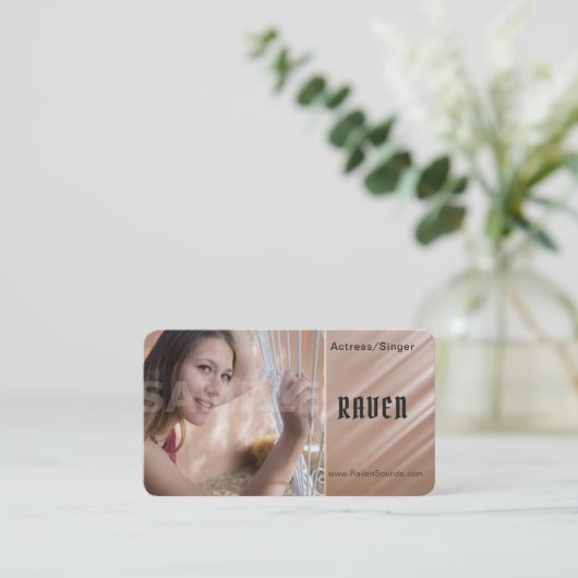 Headshot Business Cards - Actor Headshot Card Visitenkarte (Stehend Vorderseite)