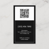 Headshot Custom QR Foto Business Card Visitenkarte (Rückseite)