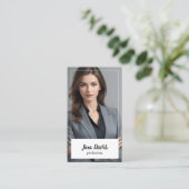 Headshot Custom QR Foto Business Card Visitenkarte (Stehend Vorderseite)