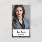 Headshot Custom QR Foto Business Card Visitenkarte (Vorderseite)
