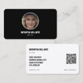 Headshot Custom QR oder Logo Visitenkarte (Vorne/Hinten)