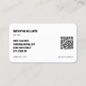 Headshot Custom QR oder Logo Visitenkarte (Rückseite)