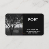 Headshot-Darsteller-Modell oder Poet Tree-Visitenk Visitenkarte (Rückseite)