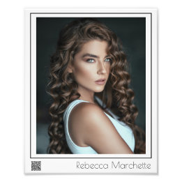 Headshot des Borderline-Akteurs 8x10 | QR-Code Fotodruck