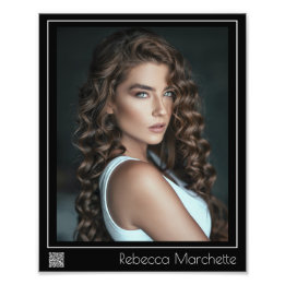 Headshot des Borderline-Akteurs 8x10 | QR-Code Fotodruck