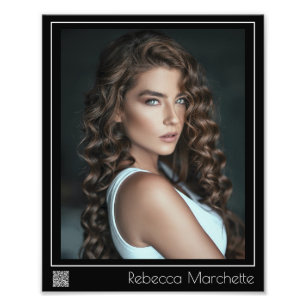 Headshot des Borderline-Akteurs 8x10   QR-Code Fotodruck