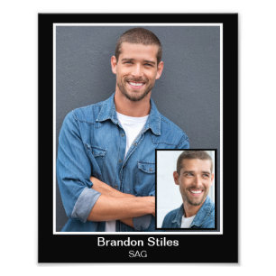 Headshot des Strichzeilenträgers 8x10 Fotodruck