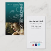 Headshot für Sänger-Texter und Komponist-Sänger Visitenkarte (Vorne/Hinten)