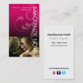 Headshot für Sänger-Texter und Komponist-Sänger Visitenkarte (Vorne/Hinten)