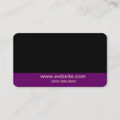 Headshot-Geschäfts-Karte lila Visitenkarte (Rückseite)