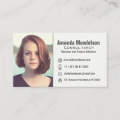 Headshot oder Logo und Symbole der sozialen Medien Visitenkarte (Vorderseite)