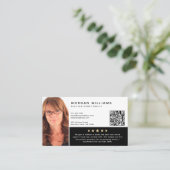 Headshot QR Code Review Real Anwesen Agent Visitenkarte (Stehend Vorderseite)