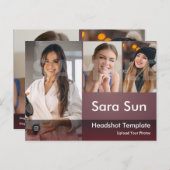 Headshot-Schauspieler und Modell 2-seitig Comp Postkarte (Vorne/Hinten)