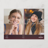 Headshot-Schauspieler und Modell 2-seitig Comp Postkarte (Rückseite)