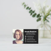 Headshot und Symbole Visitenkarte (Stehend Vorderseite)