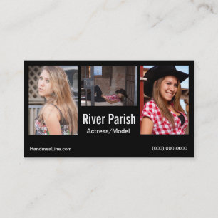 Headshot-Visitenkarte-Modelle oder Schauspieler Visitenkarte