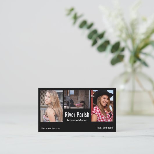 Headshot-Visitenkarte-Modelle oder Schauspieler Visitenkarte (Stehend Vorderseite)