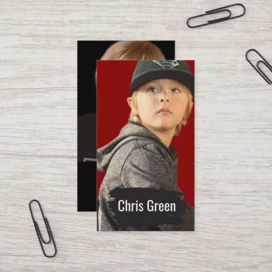 Headshot-Visitenkarte-Schauspieler u. Modelle Visitenkarte (Vorderseite/Rückseite Beispiel)