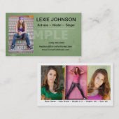 Headshot-Visitenkarten - Modelle u. Schauspieler 2 Visitenkarte (Vorne/Hinten)