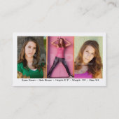 Headshot-Visitenkarten - Modelle u. Schauspieler 2 Visitenkarte (Rückseite)