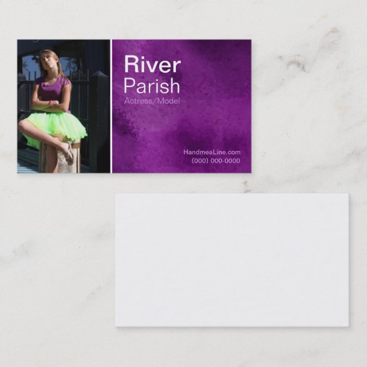 Headshot Visitenkartenmodelle oder Schauspieler Visitenkarte (Vorne/Hinten)