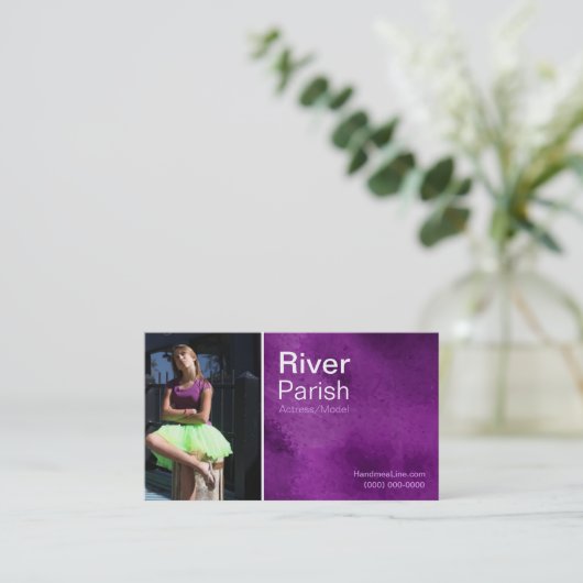 Headshot Visitenkartenmodelle oder Schauspieler Visitenkarte (Stehend Vorderseite)