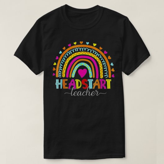 Headstart Teacher Squad Rainbow Cute Teacher Back T-Shirt (Design vorne)