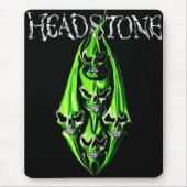 HEADSTONE 5 Grüne Schädelmousepad Mousepad (Vorne)