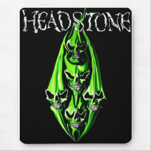 HEADSTONE 5 Grüne Schädelmousepad Mousepad