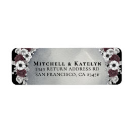 Headstone Floral Dark Gothic Wedding Address