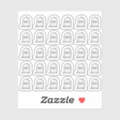 Headstone Grabstein Bujo Planer Aufkleber (Blatt)