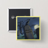 Headstone Invitational Funny Halloween Button (Vorne & Hinten)