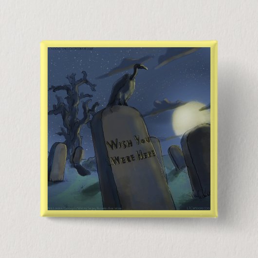 Headstone Invitational Funny Halloween Button (Vorderseite)