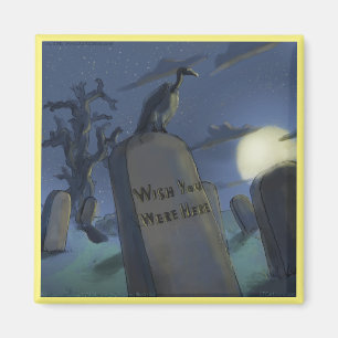 Headstone Invitational Funny Halloween Magnet