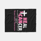 Heal Cancer Christian Believe God Breast Cancer Aw Fleecedecke (Vorderseite (Horizontal))