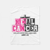 Heal Cancer Christian Believe God Breast Cancer Aw Fleecedecke (Vorderseite)