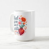Heal even when it hurts relatable emotion kaffeetasse (Vorderseite Links)