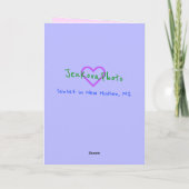 HEAL VERDE GREETCARD KARTE (Rückseite)