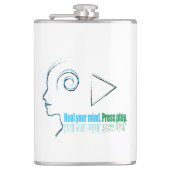 Heal your mind. Press play Flachmann (Vorderseite)