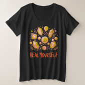 Heal Yourself Plus-Size Tee Celestial Crystal Top (Design vorne)