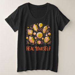 Heal Yourself Plus-Size Tee Celestial Crystal Top