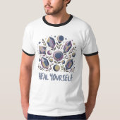 Heal Yourself Ringer Tee - Celestial Crystal Shirt (Vorderseite)